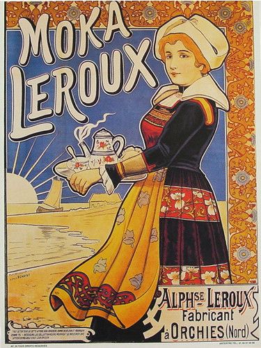 Werbepostkarten - Chicorée LEROUX * cpa publicitaire ancienne