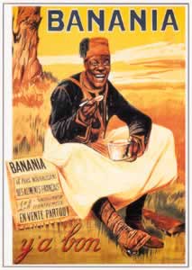 Plaque Publicitaire Ancienne Banania - Métal 30x20 Cm, Déco Murale Rétro